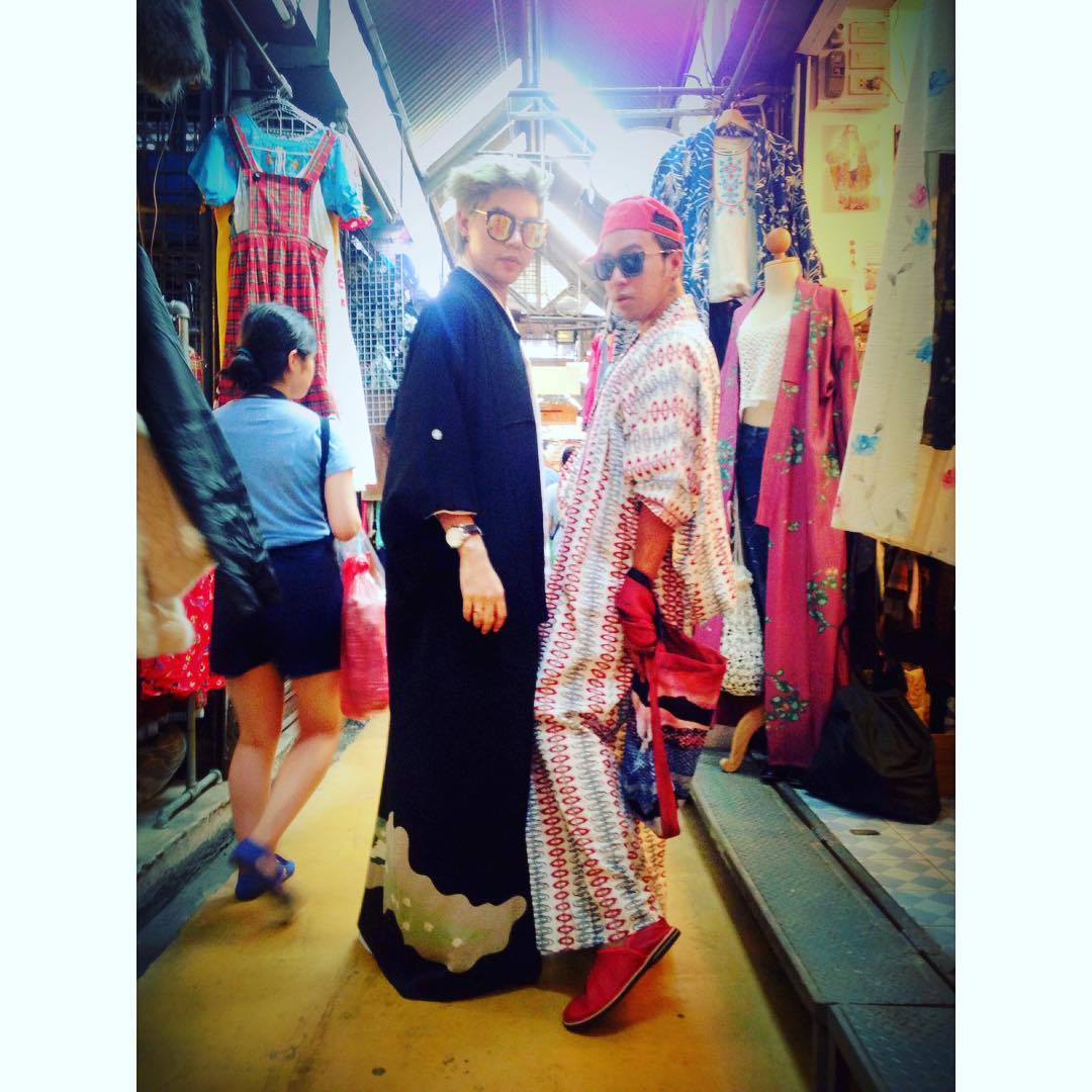 Customer wearing Sumo Vintage